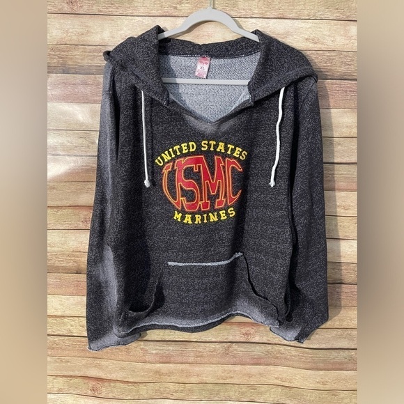 MV Sport Tops - Armed Forces Gear USMC Women’s Marines Logo Sweatshirt Hoodie Size: XL